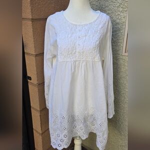 Ravel White Eyelet Cotton Tunic Dress